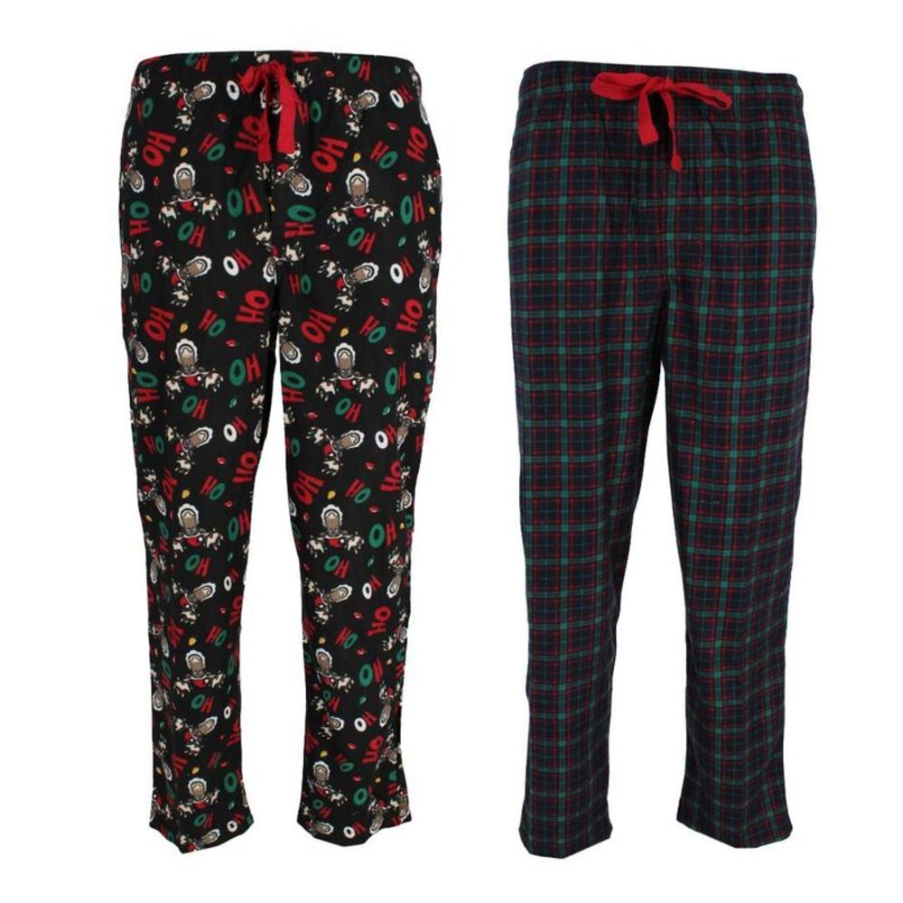 Fruit of the Loom Men's Holiday Fleece Pajama Pant (Pack of 2)